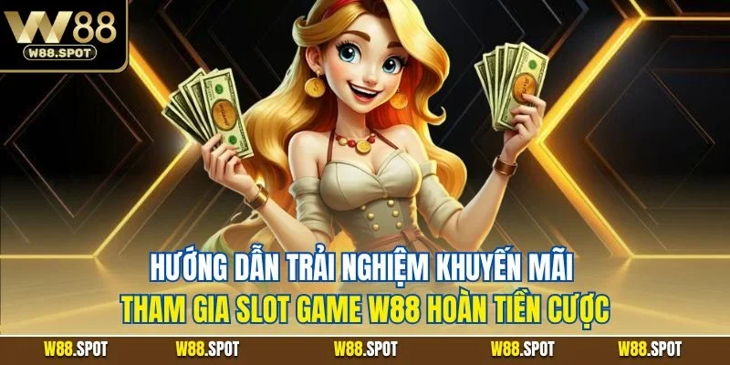 Hướng dẫn trải nghiệm khuyến mãi tham gia slot game W88 hoàn tiền cược