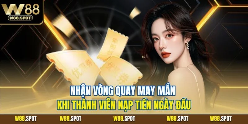 Nhận vòng quay may mắn khi thành viên nạp tiền ngày đầu